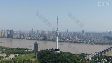 武汉电视塔地标建筑航拍